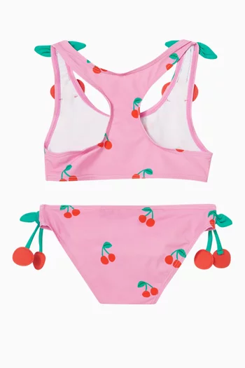 Cherry-applique Two-piece Swimsuit