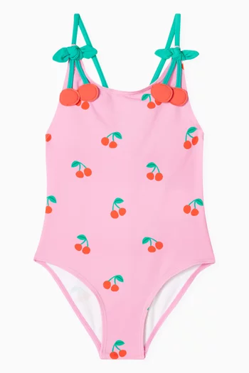 Cherry-applique One-piece Swimsuit