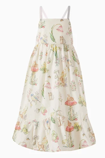 Floral-print Midi Dress in Organic Cotton