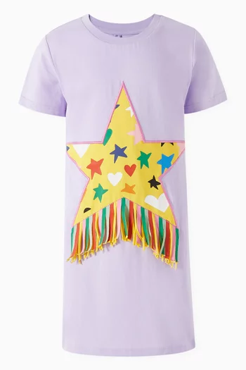 Star Printed T-shirt Dress in Cotton