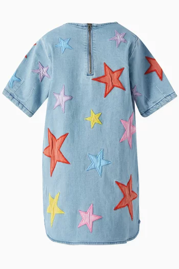 Star Print Dress in Denim