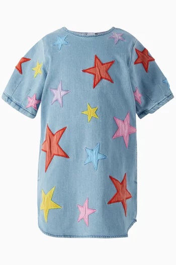Star Print Dress in Denim