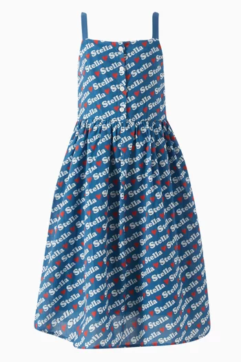 Logo-print Maxi Dress in Organic Cotton