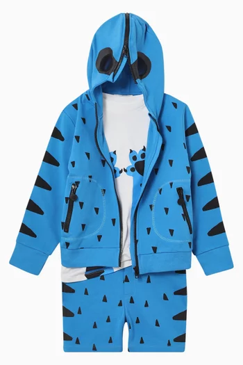 Cut-out Hoodie in Cotton