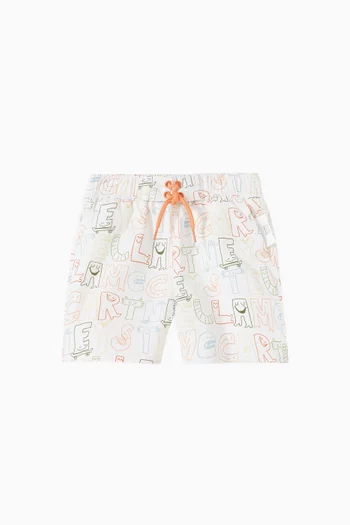 Logo Printed Swim Shorts