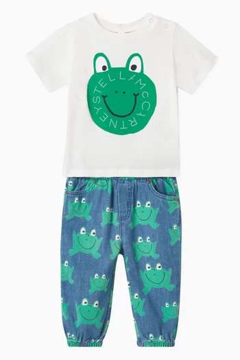 Baby Frog-print T-shirt in Cotton