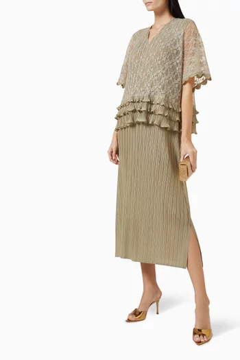 Gaby Lace-overlay Maxi Dress