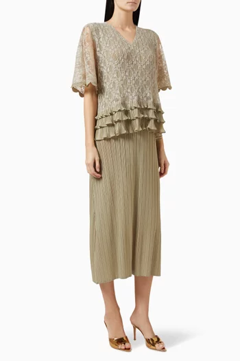 Gaby Lace-overlay Maxi Dress