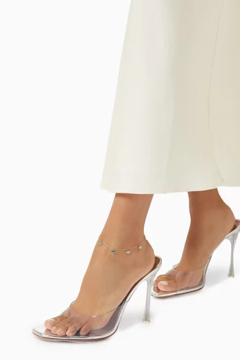 'Ya Ein' Evil Eye Anklet in 18kt Yellow gold