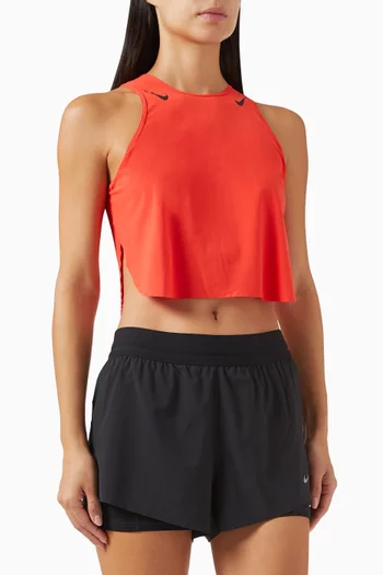 بلوزة ايروسويفت بلا أكمام قصيرة للجري بتقنية Dri-FIT ADV‏