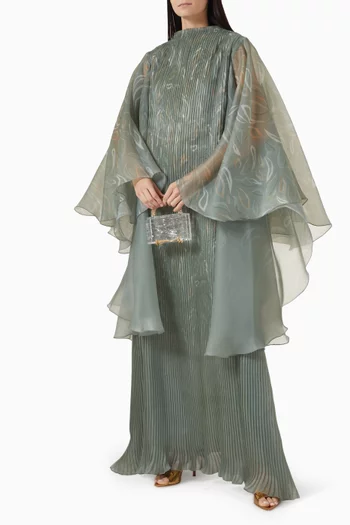 Printed Pleated Kaftan