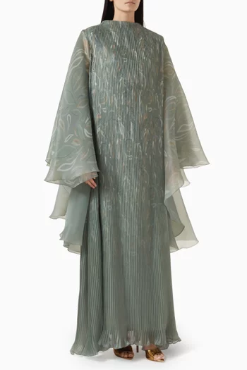 Printed Pleated Kaftan