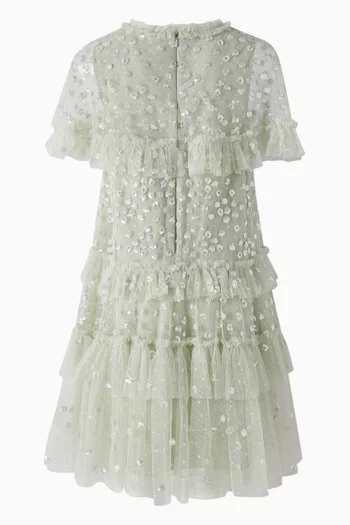 Leila Embellished Dot Dress