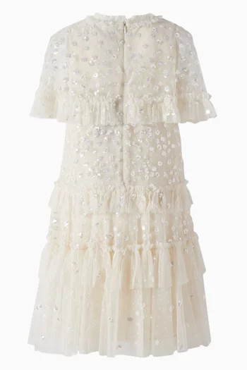 Leila Embellished Dot Dress