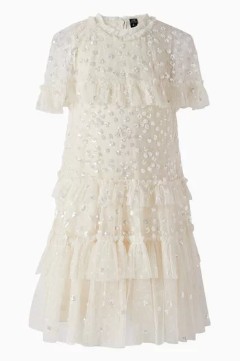 Leila Embellished Dot Dress
