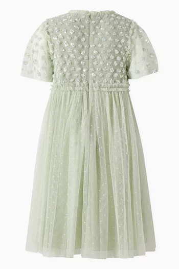 Thea Embellished Bodice Flared Dress