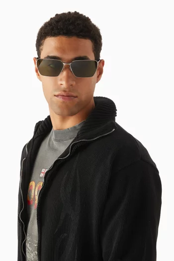 Rectangle Sunglasses in Metal