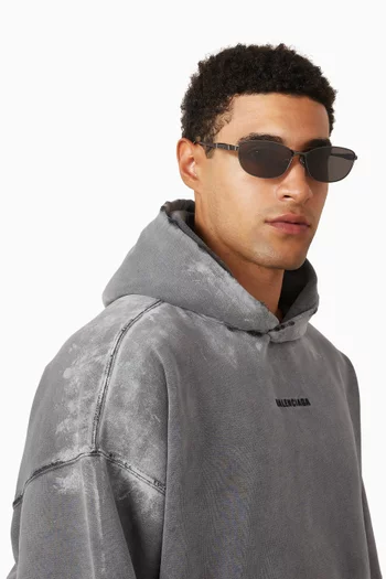 Rectangular Sunglasses in Metal