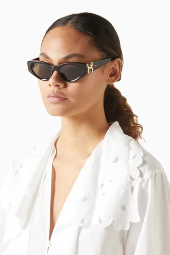 Oval Sunglasses in Acetate