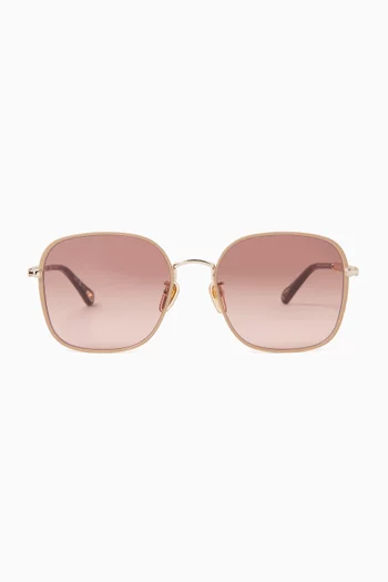 Oversized Sunglasses in Metal