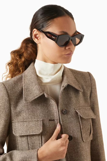 Round Sunglasses in Acetate