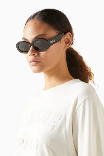 Oval Sunglasses in Acetate