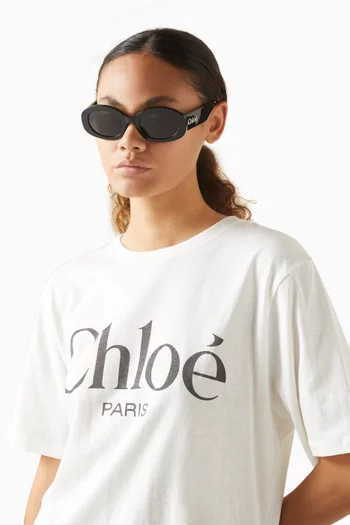 Oval Sunglasses in Acetate