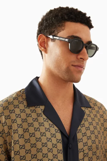 D-frame Sunglasses in Injected Plastic