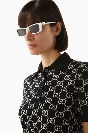 Rectangular Sunglasses in Acetate