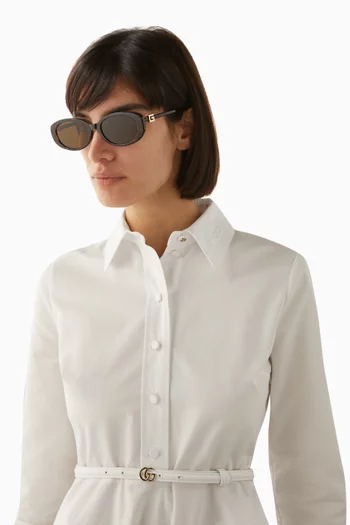 Oval Sunglasses in Recycled Acetate