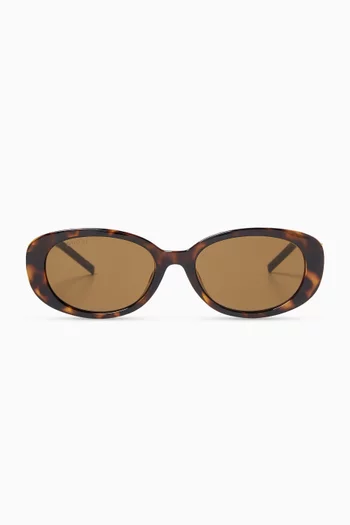 Oval Sunglasses in Recycled Acetate