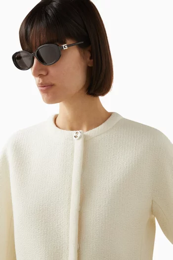Oval Sunglasses in Recycled Acetate