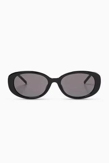 Oval Sunglasses in Recycled Acetate