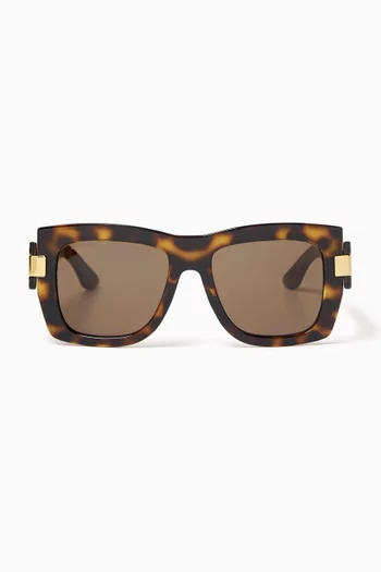 Oversized Square Sunglasses in Recycled Acetate