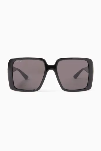 Oversized Square Sunglasses in Acetate