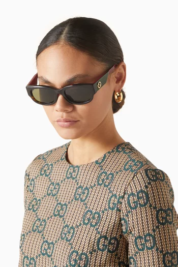 Rectangular Sunglasses in Acetate