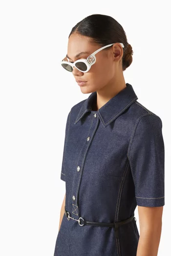 Oval Sunglasses in Recycled Acetate