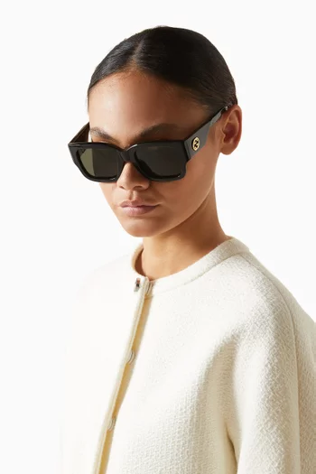 Rectangular Sunglasses in Acetate