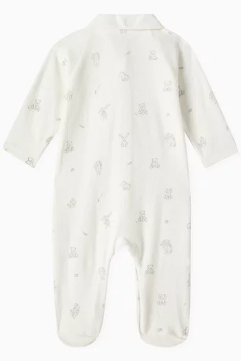 Teddy Sleepsuit in Cotton-poplin