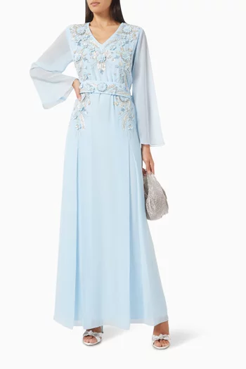 Embellished Belted Kaftan