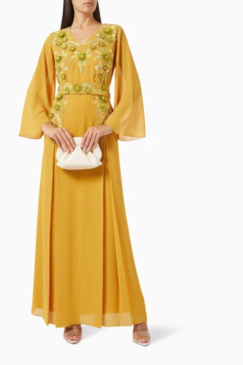 Embellished Belted Kaftan