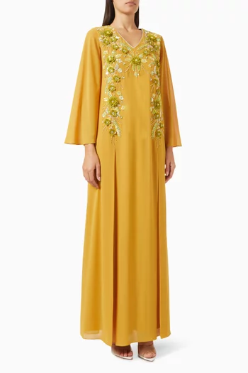 Embellished Belted Kaftan