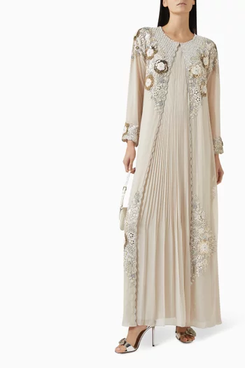 Bead-embellished Kaftan & Dress Set