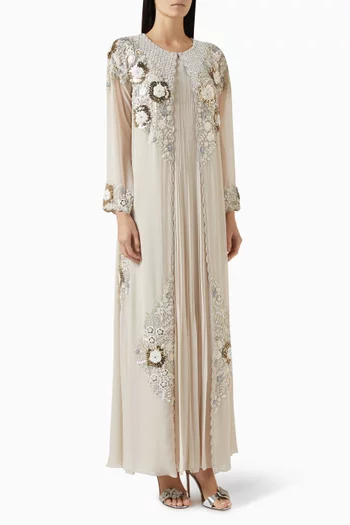 Bead-embellished Kaftan & Dress Set