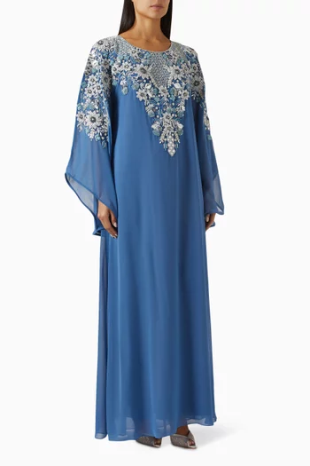 Bead-embellished Belted Kaftan