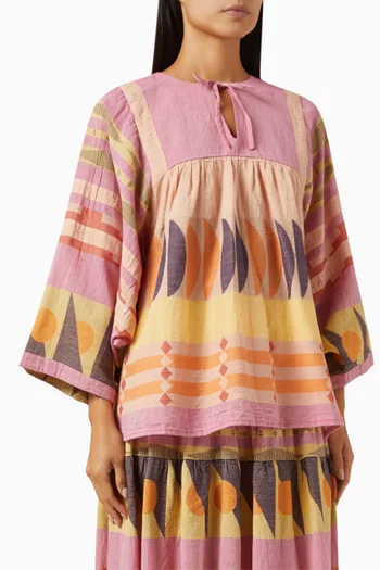 Zakar Printed Blouse in Cotton