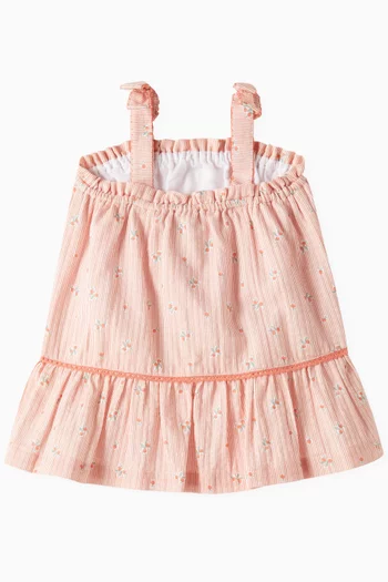Strawberry Printed Dress in Cotton