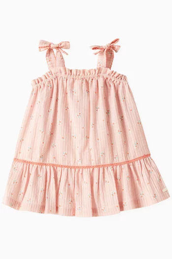 Strawberry Printed Dress in Cotton