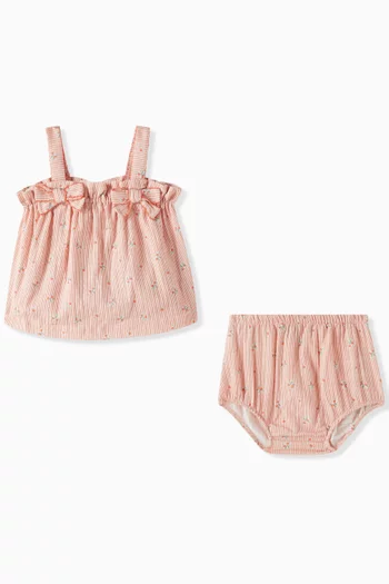 Ruffle Top & Bloomers Set in Cotton