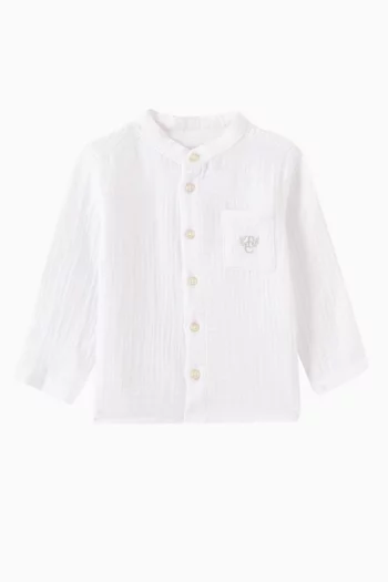 Mandarin Collar Shirt in Cotton